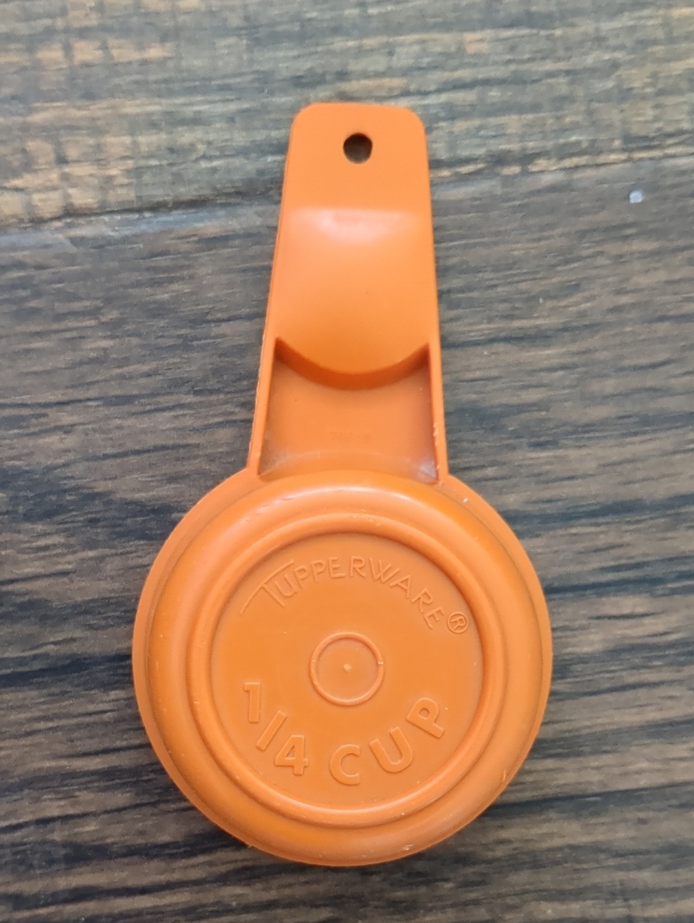 Vintage Mid Century Orange Tupperware Stackable Measuring Cup Set - Picture 3 of 4